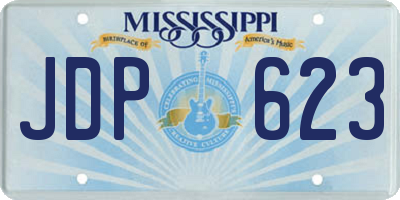 MS license plate JDP623