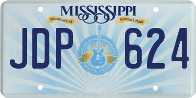 MS license plate JDP624