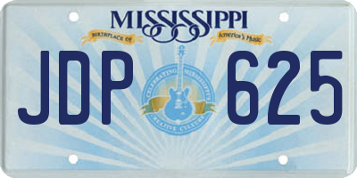 MS license plate JDP625
