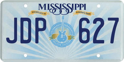 MS license plate JDP627