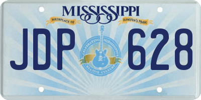 MS license plate JDP628
