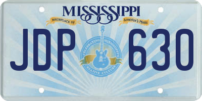MS license plate JDP630