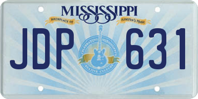 MS license plate JDP631