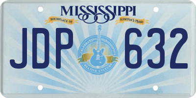 MS license plate JDP632
