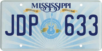 MS license plate JDP633