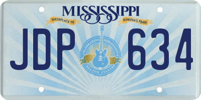 MS license plate JDP634
