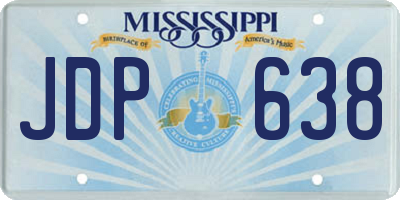 MS license plate JDP638