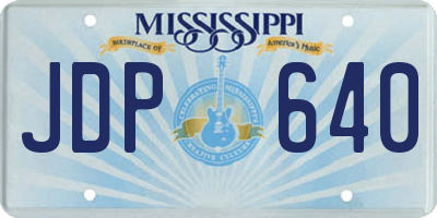 MS license plate JDP640