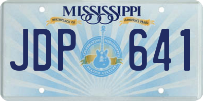 MS license plate JDP641