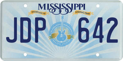MS license plate JDP642