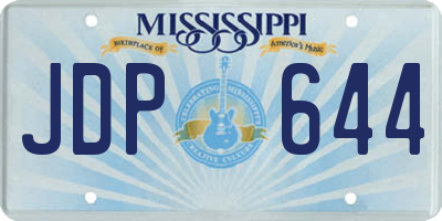 MS license plate JDP644