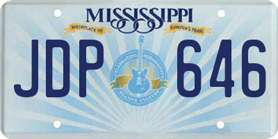 MS license plate JDP646