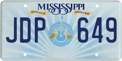 MS license plate JDP649