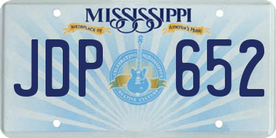 MS license plate JDP652