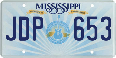 MS license plate JDP653