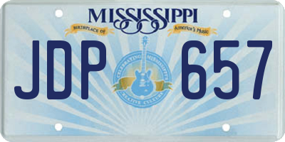 MS license plate JDP657
