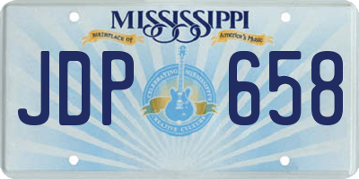 MS license plate JDP658