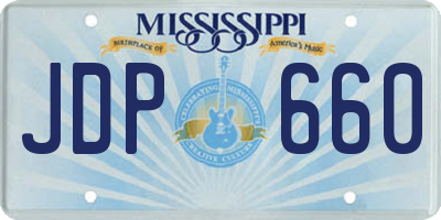 MS license plate JDP660