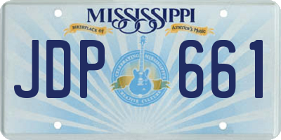 MS license plate JDP661