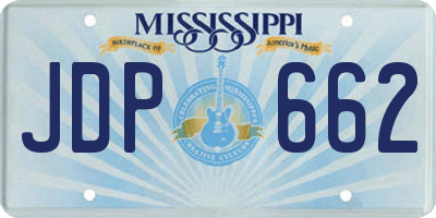 MS license plate JDP662