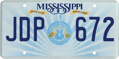 MS license plate JDP672