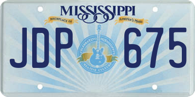 MS license plate JDP675