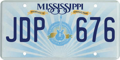 MS license plate JDP676