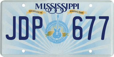 MS license plate JDP677