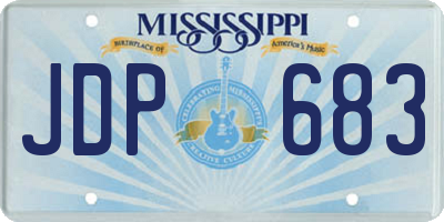MS license plate JDP683