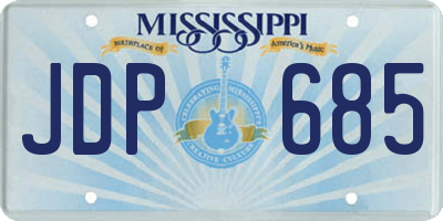 MS license plate JDP685