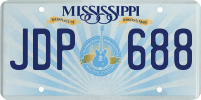 MS license plate JDP688