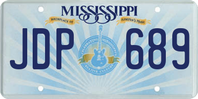 MS license plate JDP689