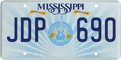 MS license plate JDP690