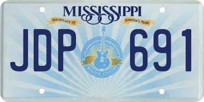 MS license plate JDP691