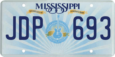 MS license plate JDP693