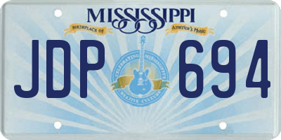 MS license plate JDP694