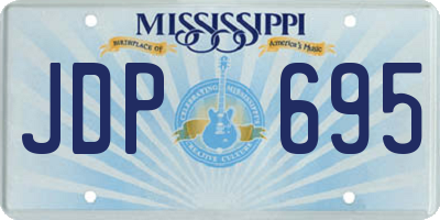 MS license plate JDP695