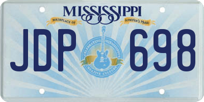 MS license plate JDP698
