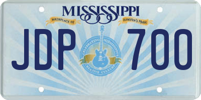 MS license plate JDP700