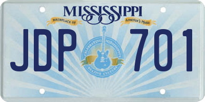 MS license plate JDP701