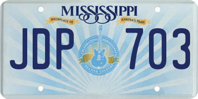 MS license plate JDP703