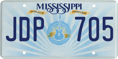 MS license plate JDP705