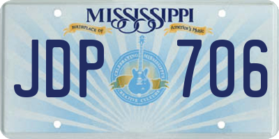 MS license plate JDP706
