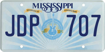 MS license plate JDP707