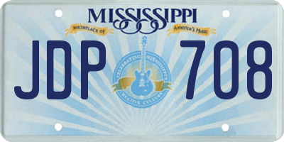 MS license plate JDP708