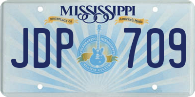 MS license plate JDP709