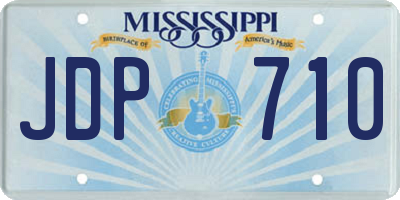 MS license plate JDP710