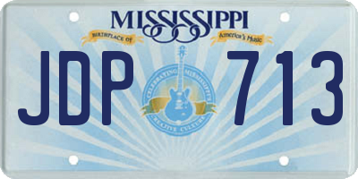MS license plate JDP713