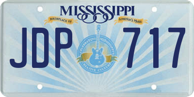 MS license plate JDP717