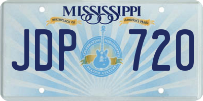 MS license plate JDP720